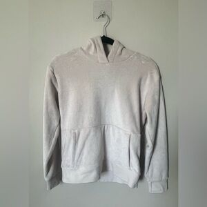 Athleta Girl Feelin’ Great Hoodie Size XL 14 Fuzzy Warm and Cozy Winter Cream